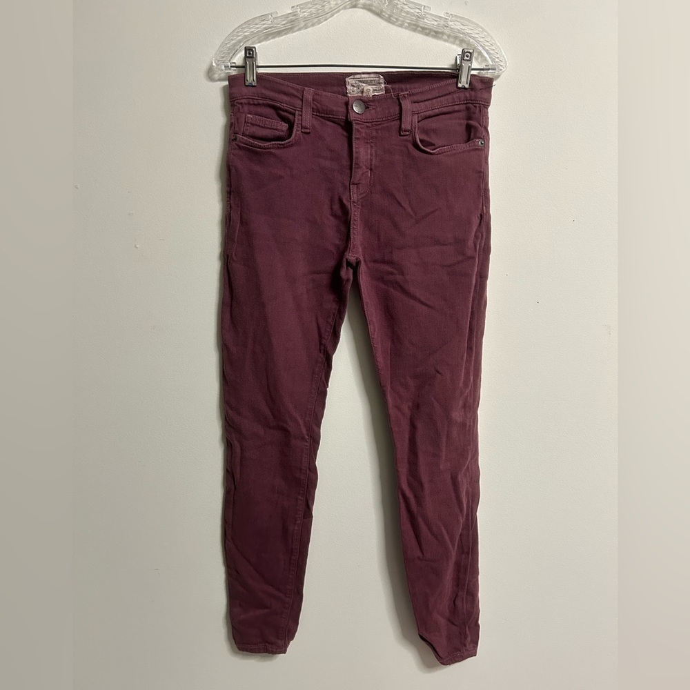 Current/Elliott Burgundy Skinny Jeans